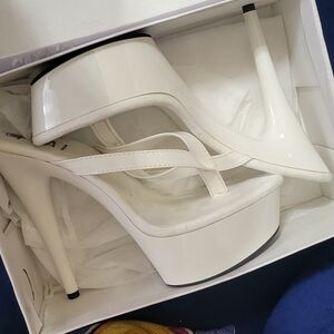 Elegant White Platform Heels